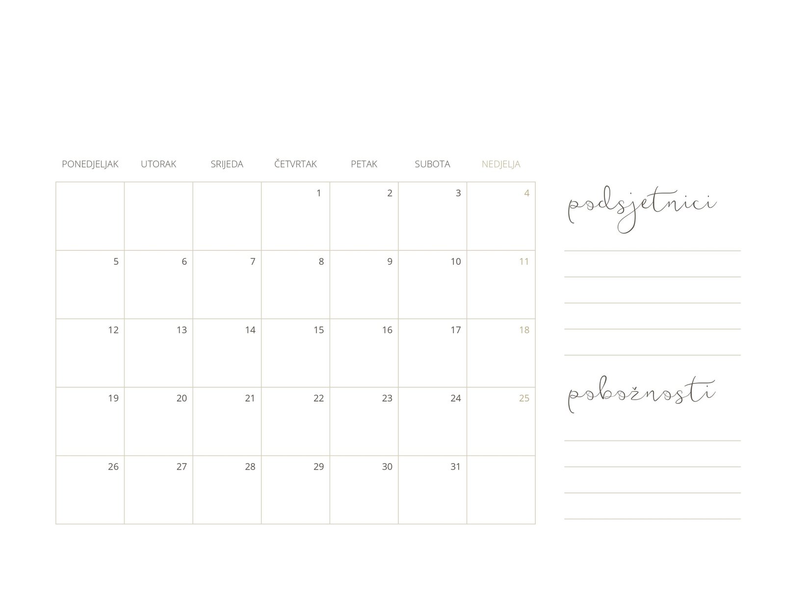 Digitalni kalendar 2026. - Slika 6