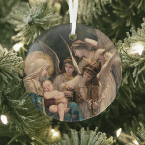 Božićni ukras Djevica s anđelima